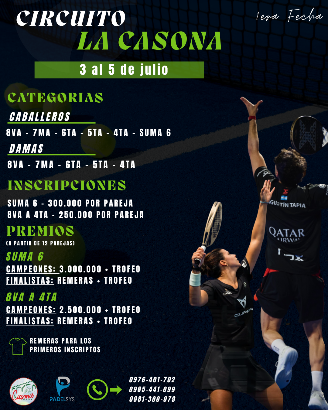 CIRCUITO LA CASONA - 1ra. FECHA